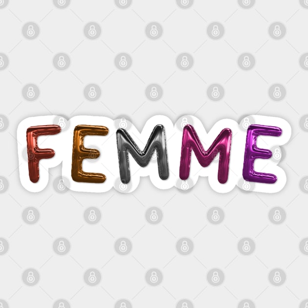 Femme - Lesbian Flag Sticker by Football from the Left